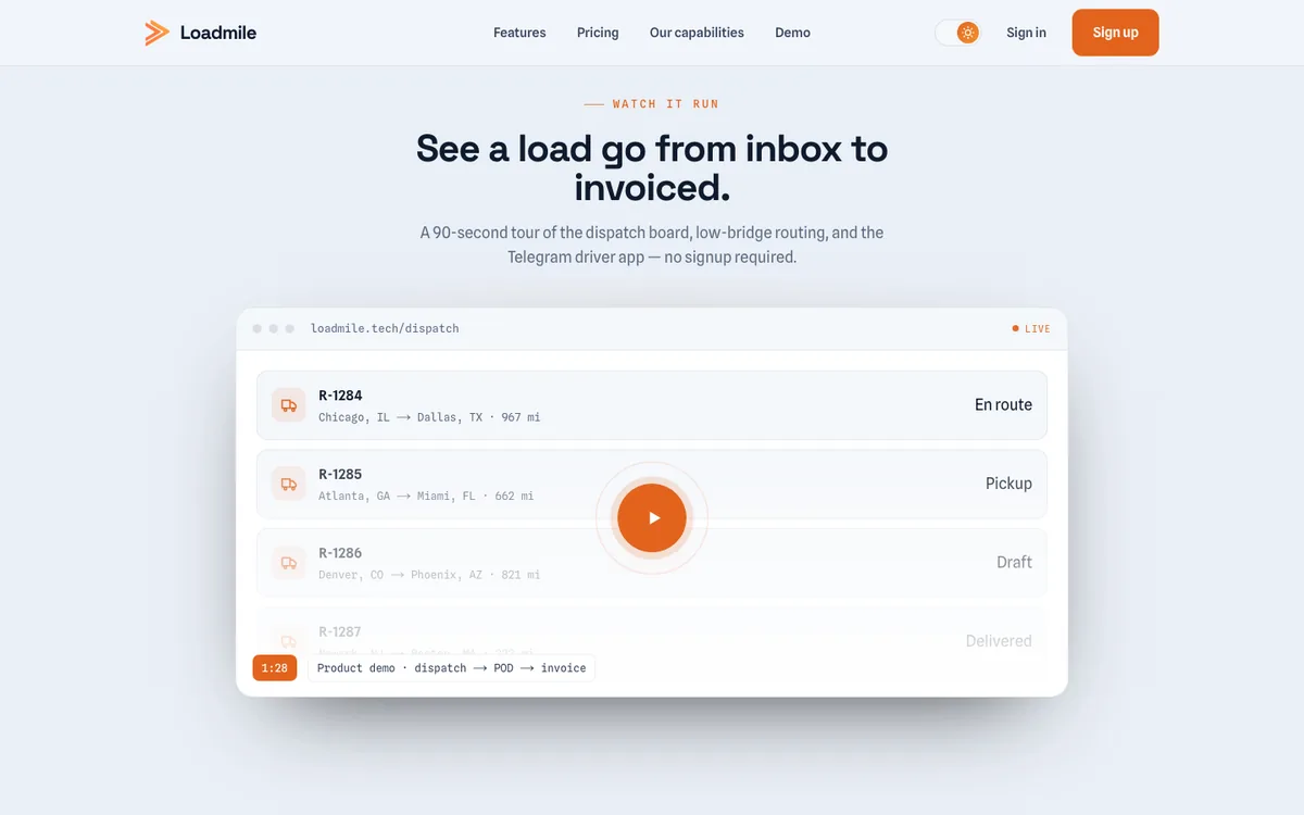 LOADMILE website